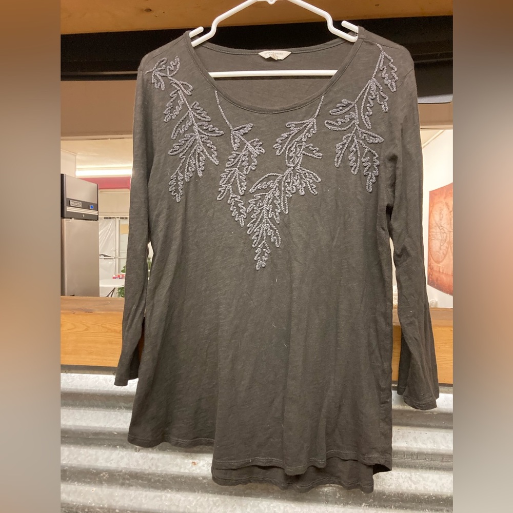 👚 Women’s Size M Lucky 🍀 Brand Brown Shirt 👚